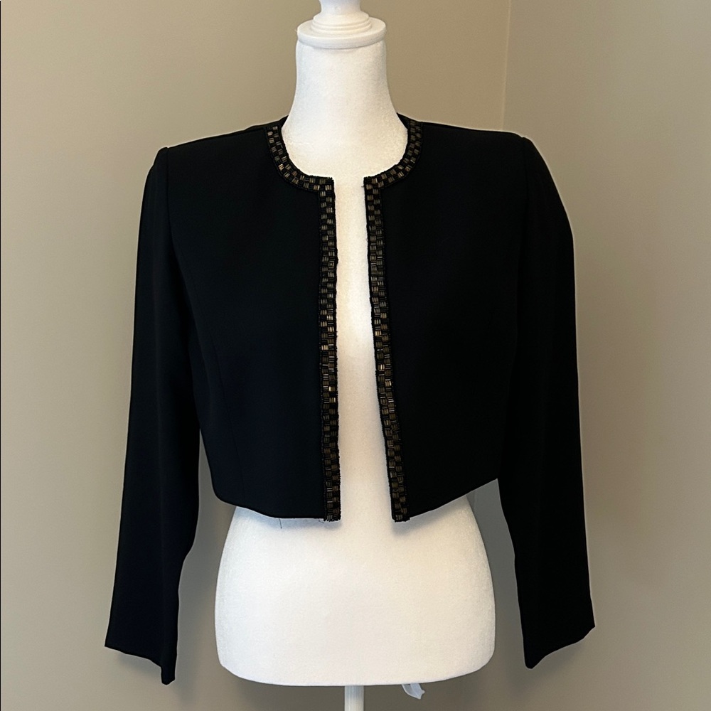 Elegant Black Cropped Jacket